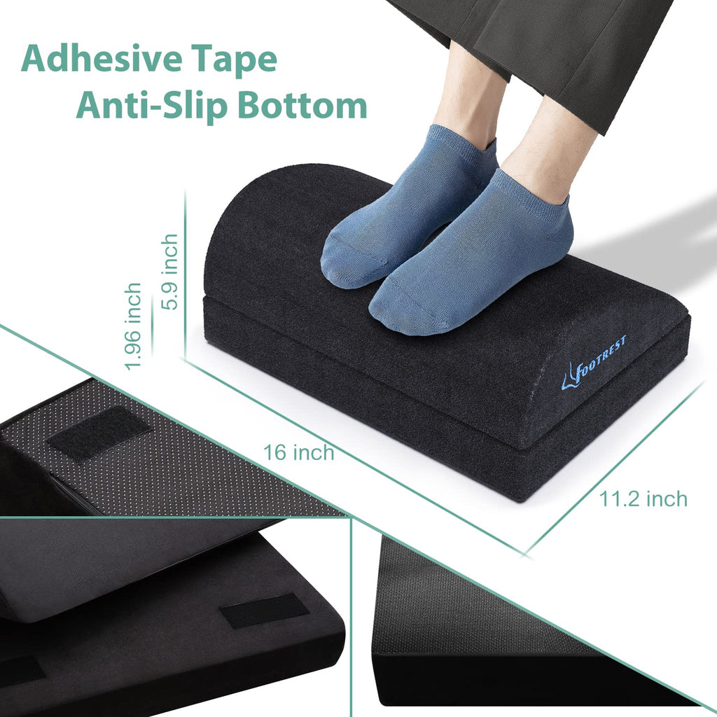 Jolof Store Ergonomic Foot Rest – Adjustable Memory Foam Desk Footrest