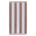 Combed Cotton Oversized Beach Towel – Taupe Cabana Stripe