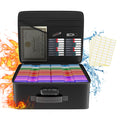 Tamfile Fireproof Photo Storage Box | 18 Inner 4x6 Cases with Lock