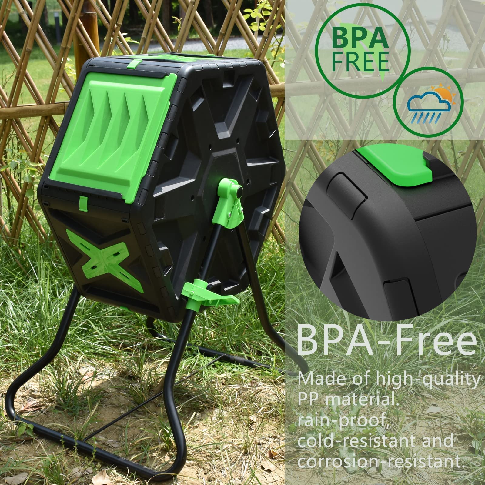 70L Tumbling Compost Bin – Single Chamber Garden Tumbler