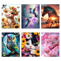 Jolof Store 6 Pack Animal Diamond Painting Kits for Adults – 5D Gem Art