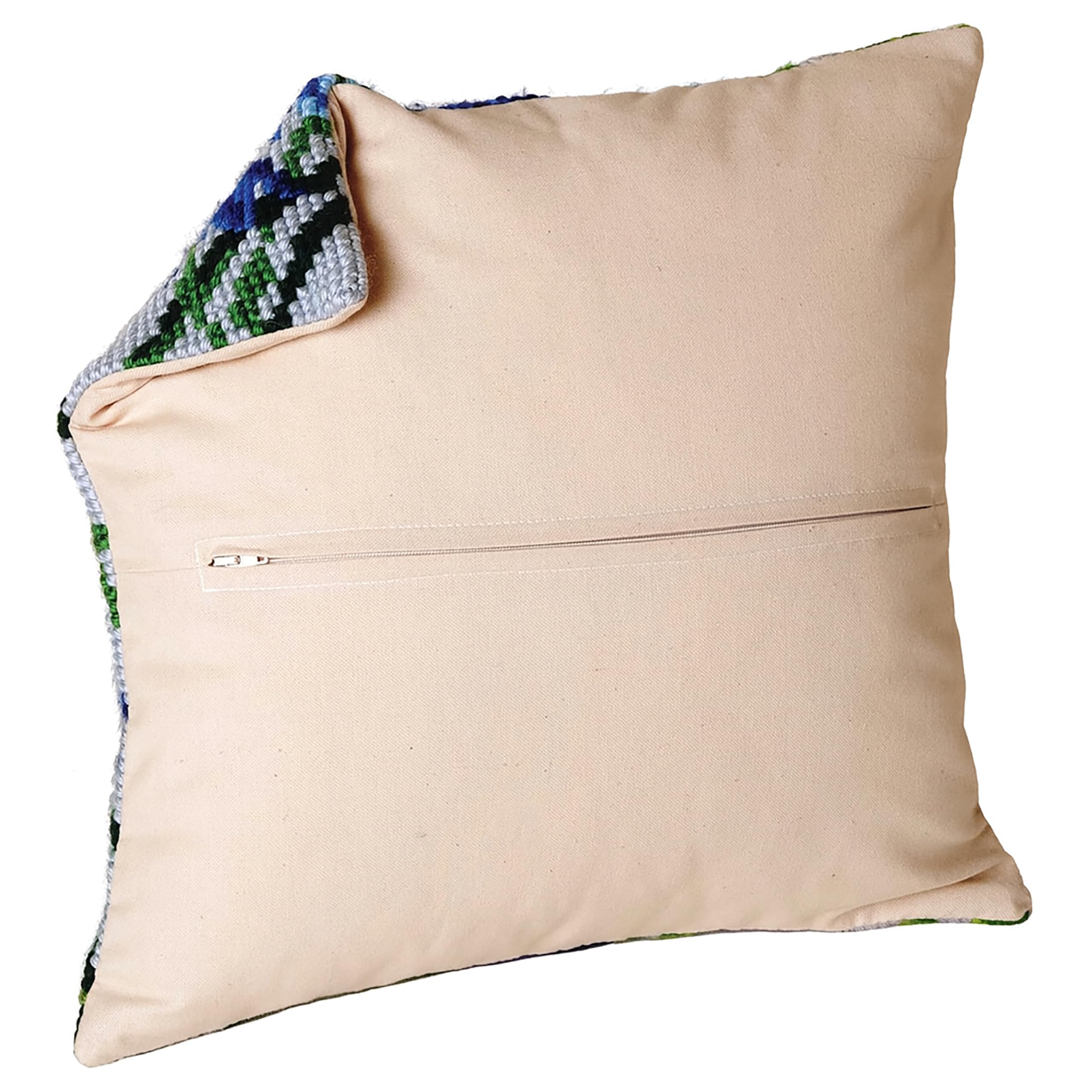Thea Gouverneur Beige Cushion Back Kit with Zipper - 16x16 Inch Cotton