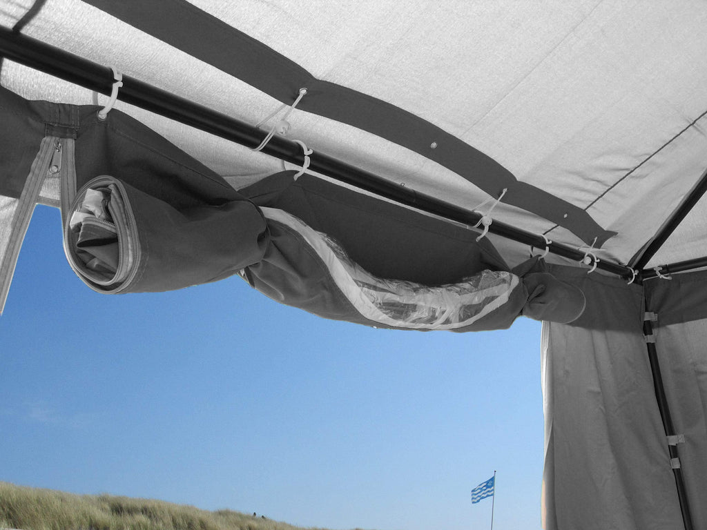 QUICK STAR Gazebo Side Panels - 2x Grey Waterproof Polyester Walls