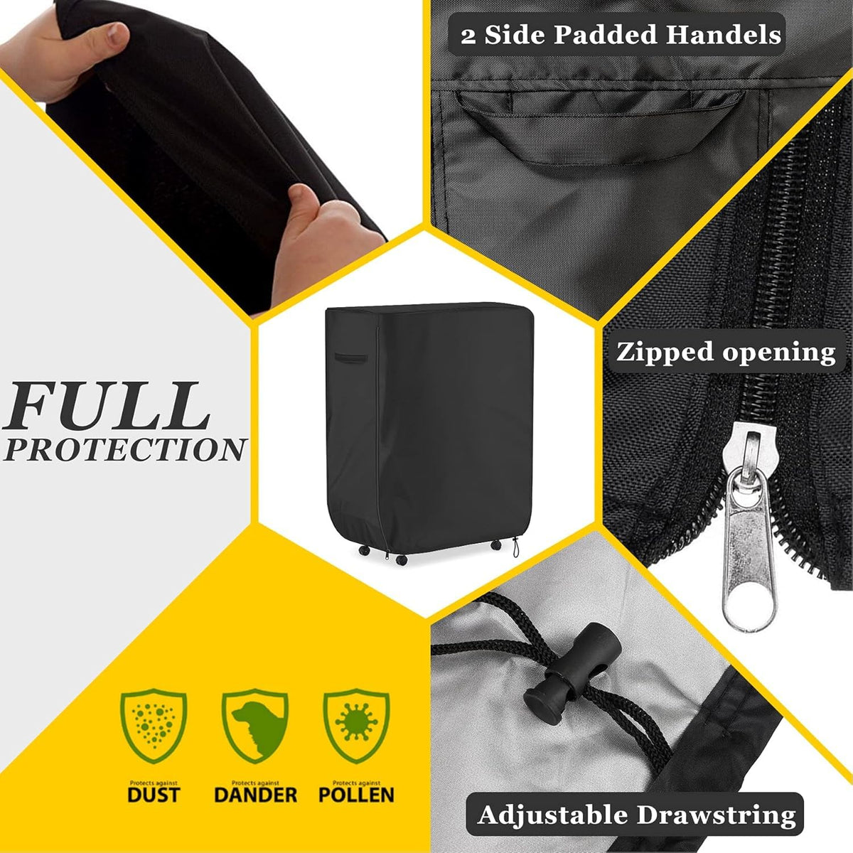 Folding Bed Storage Cover, Waterproof & Dustproof 40" L x 13" W x 41" H Rollaway Beds, Thick Fabric with Storage Bag for Indoor/Outdoor Use - image 2