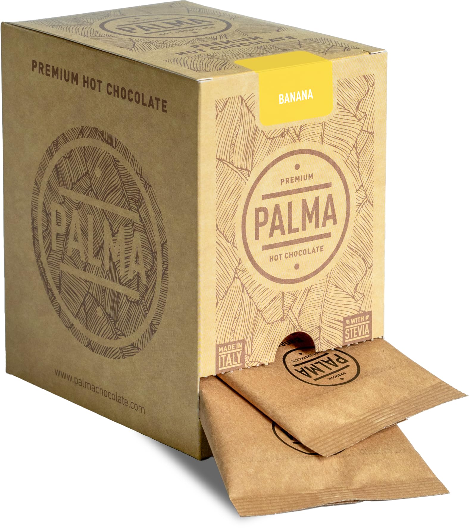 PALMA Banana Italian Hot Chocolate – Gourmet Instant Cocoa (20 Servings)
