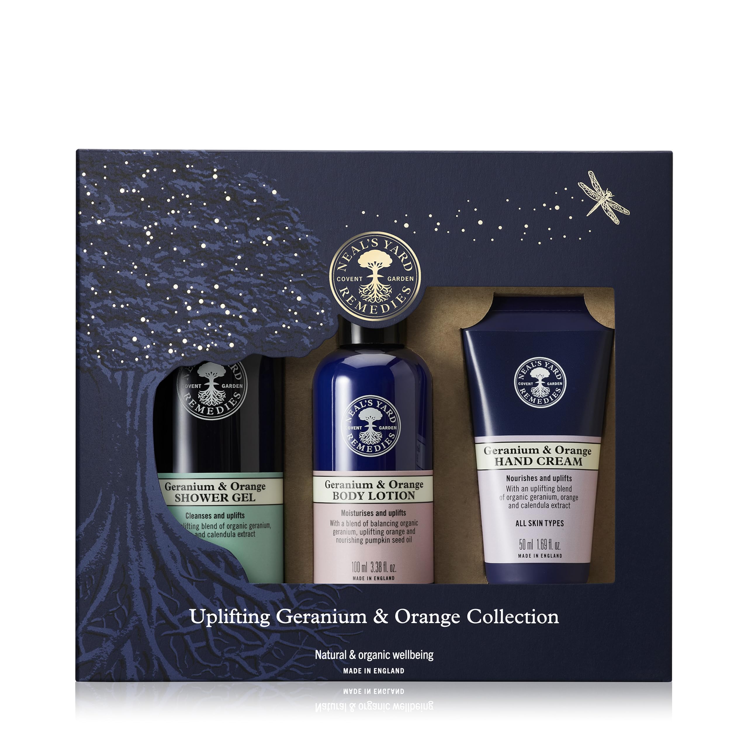 Neal's Yard Remedies Geranium & Orange Gift Set | Organic Body Care 3-Pack