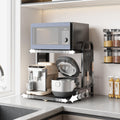 Ornestia 2-Tier Expandable Metal Microwave Shelf for Kitchen,Black