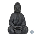 Relaxdays XL Sitting Buddha Figurine – 50cm Ceramic Zen Garden Statue