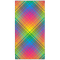 YISUMEI Rainbow Plaid Microfibre Beach Towel | Extra Large Quick Dry
