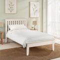 Julian Bowen Salerno Shaker Single Bed Frame | Ivory Lacquered Oak