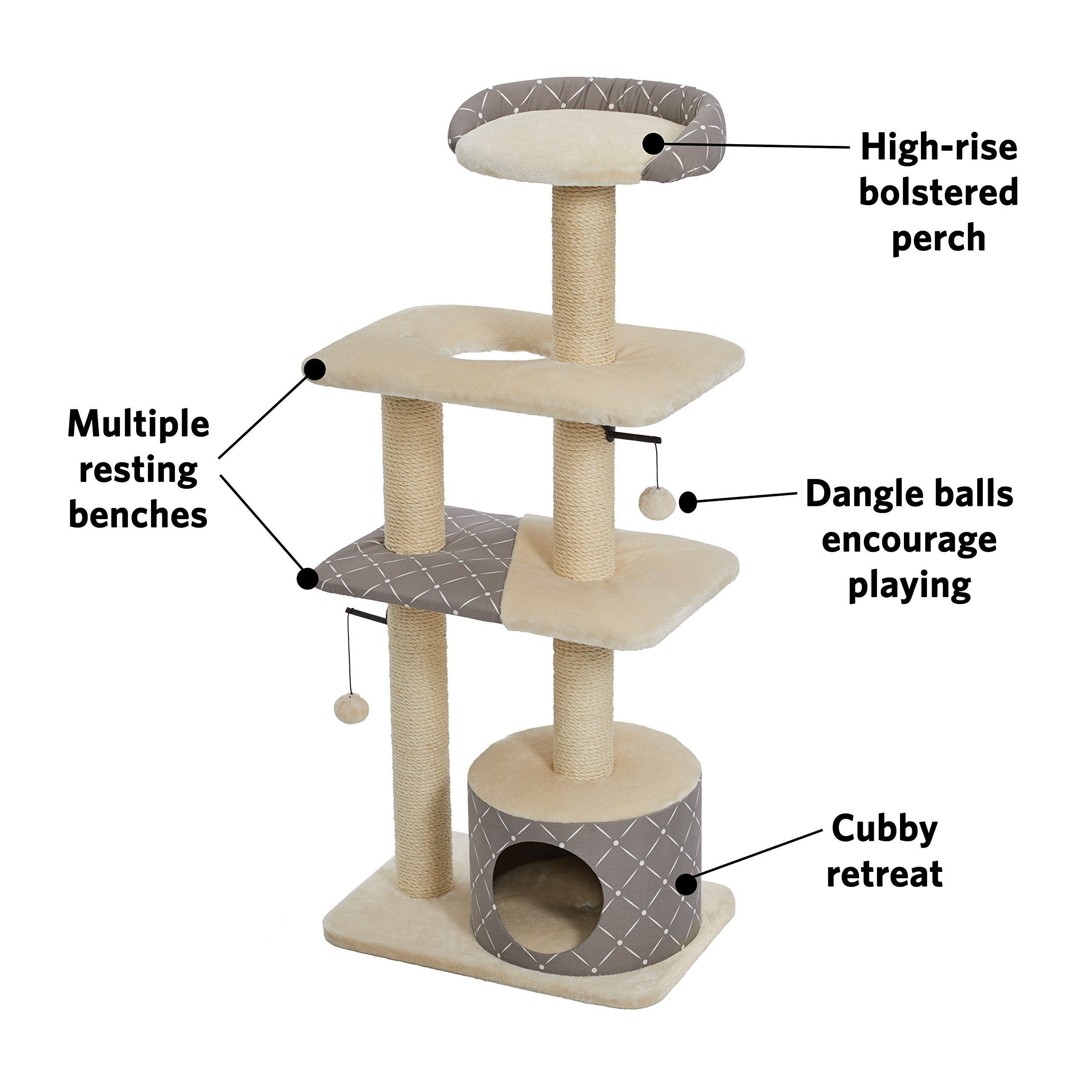 MidWest Homes 5-Tier Cat Tree Tower with Sisal Scratching Posts