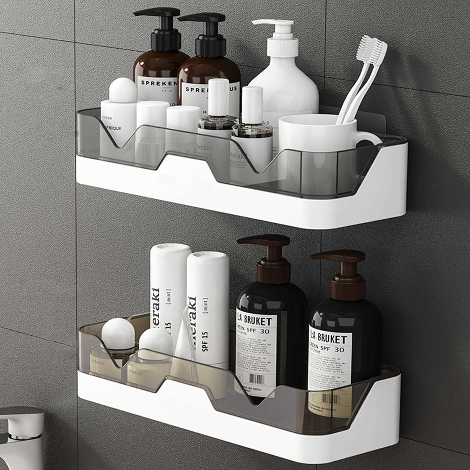 PIGPIGFLY Shower Shelf | Rust-Proof Aluminum No-Drill Bathroom Caddy