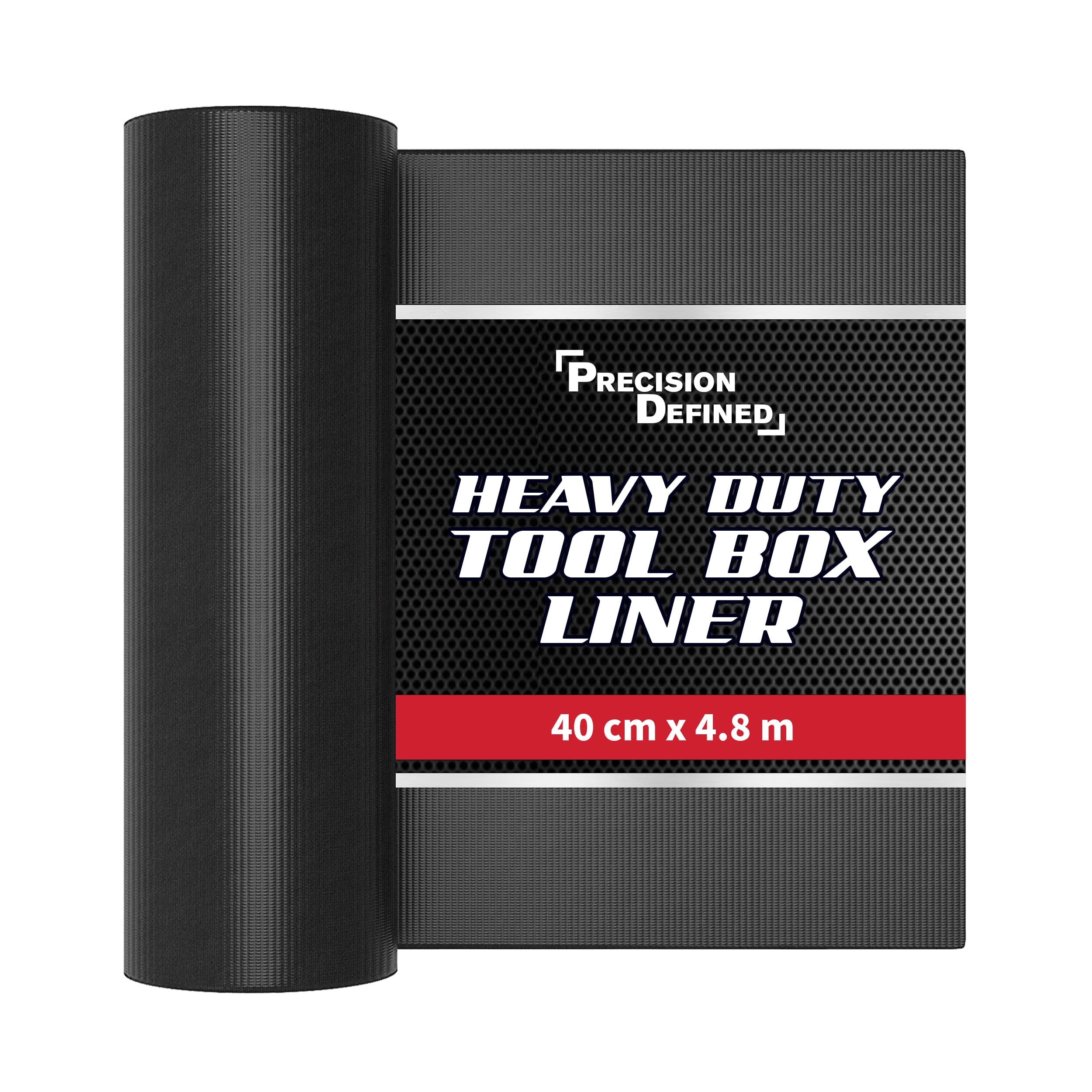 Professional Tool Box Liner – 16" x 16ft Non-Slip Black Mat