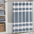 Madison Park Spa Waffle Shower Curtain – Extra Long Indigo Blue 72x84