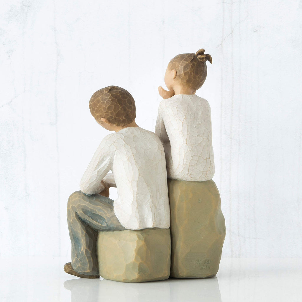 Willow Tree Brother and Sister Figurine - Hand-Painted 5.5 Inch Sculpture