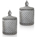 Jolof Store Glass Apothecary Jar – Aesthetic Cotton Bud and Pad Holder