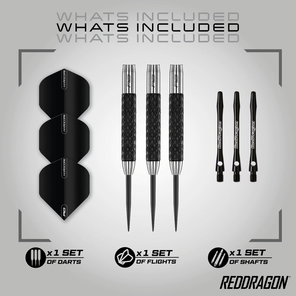 Red Dragon Rat 1 Tungsten Darts Set – 28g Professional Knurl Grip