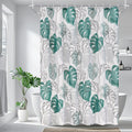 EurCross Tropical Leaves Shower Curtain | Waterproof & Mould Resistant