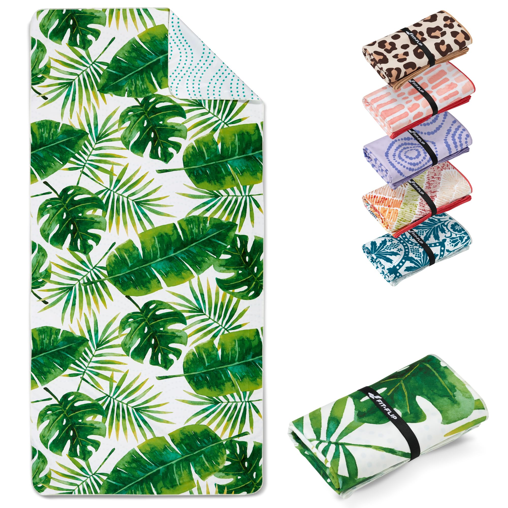 Fit-Flip Microfibre Beach Towel | Quick Dry Sand Free Recycled Travel Towel