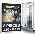 Hinrichs Dust Door Cover with Zip | 220x120cm Transparent Renovation Sheet