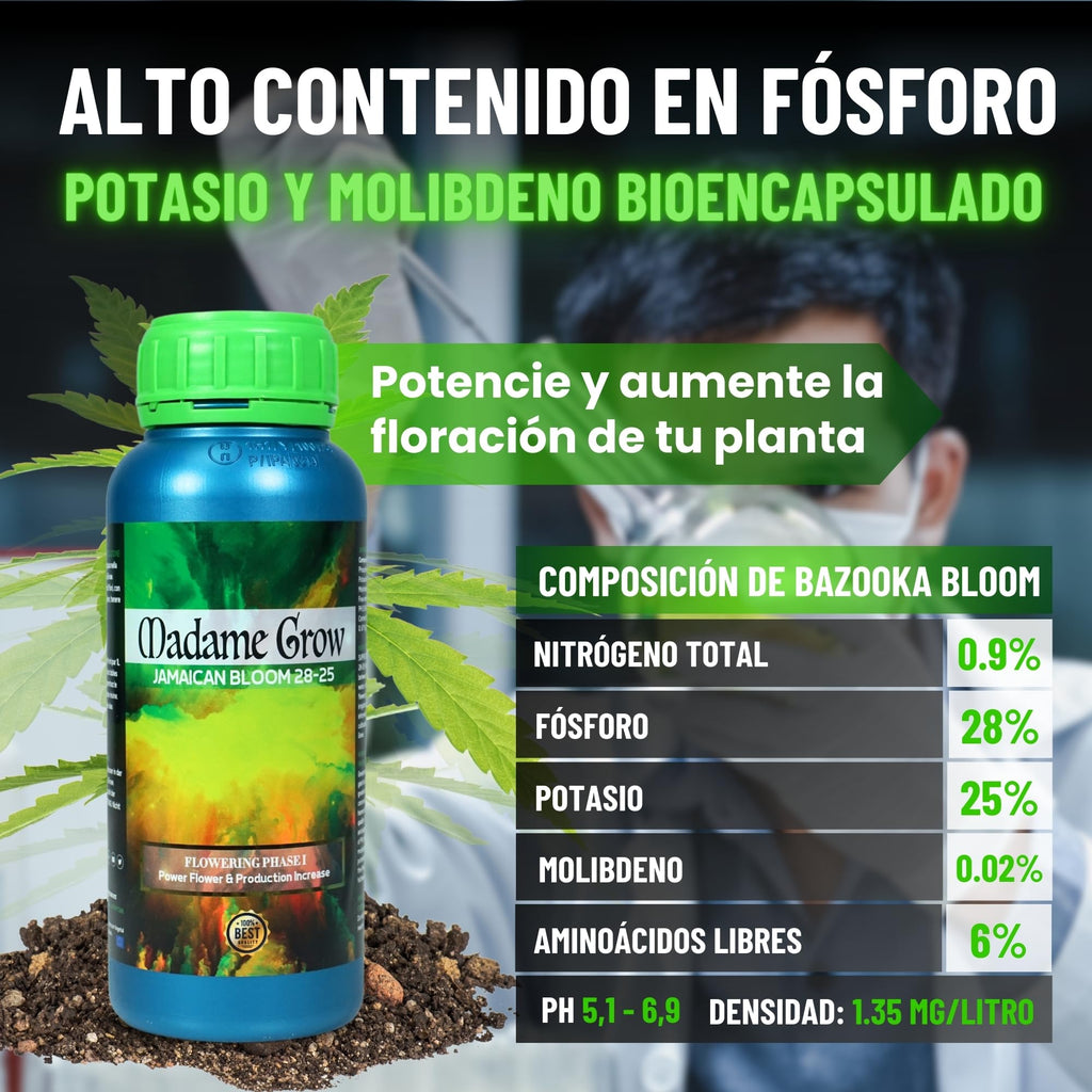 Madame Grow Jamaican Bloom Organic Flowering Fertilizer - 500mL