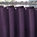 VANZAVANZU Waffle Fabric Shower Curtain with Metal Hooks – Purple, 122x182cm