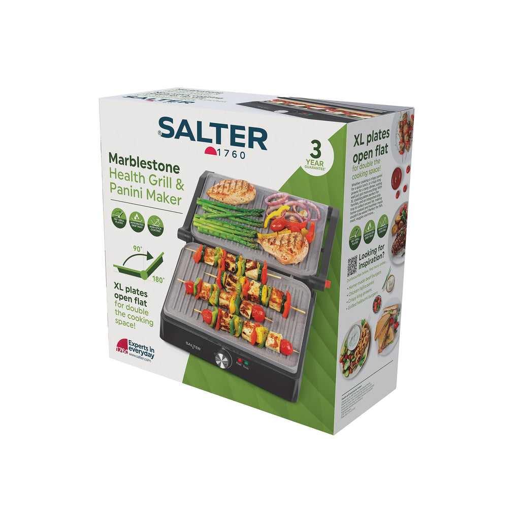Salter Marblestone Health Grill – 2200W Electric Panini Maker & Griddle