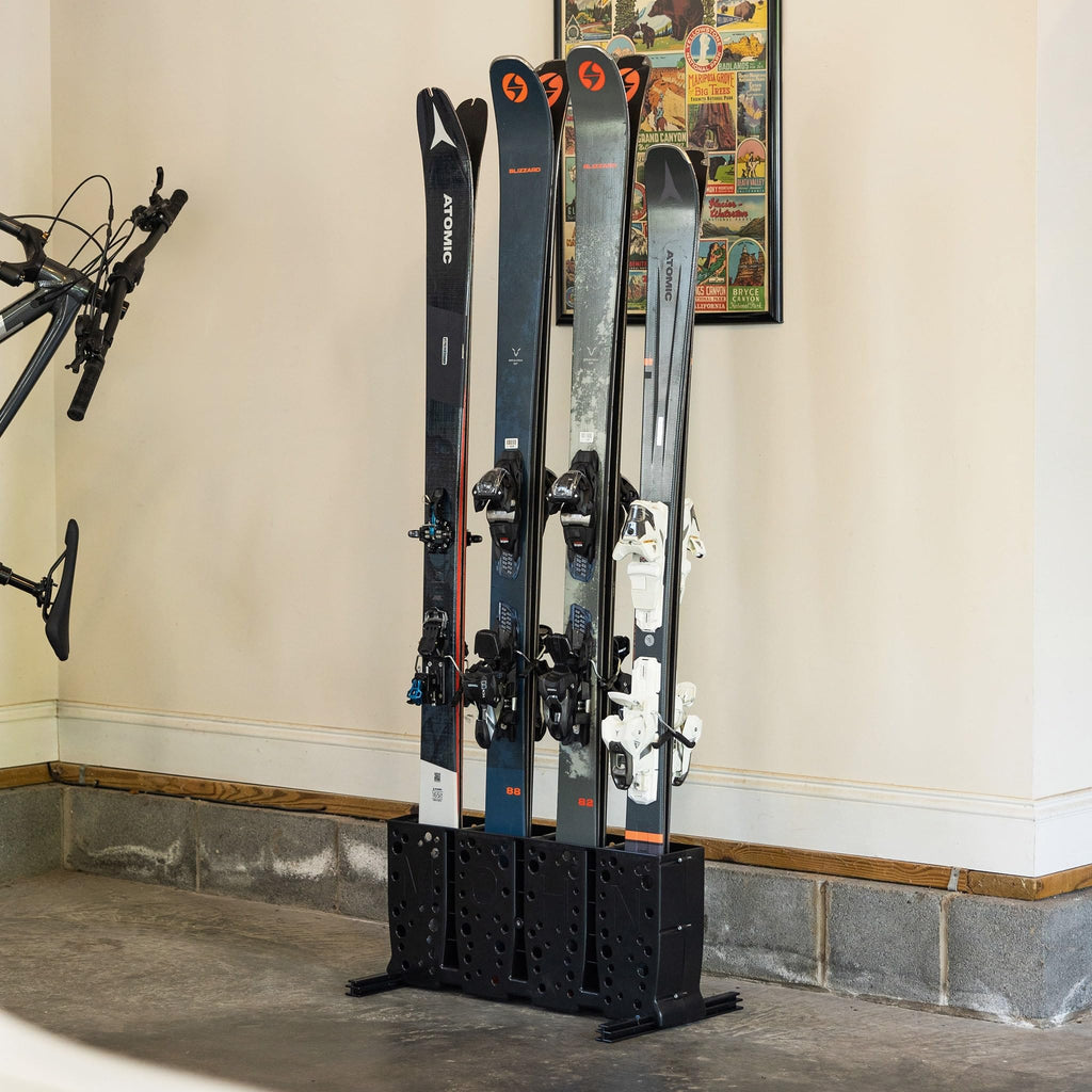 StoreYourBoard Freestanding Ski Storage Rack | 4 Pair Floor Mount