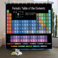 Xiaoterna Periodic Table Shower Curtain | Waterproof Polyester Fabric