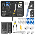 iwillink RJ45 Crimp Tool Kit – Cat6 Cat5e Ethernet Crimper with Connectors
