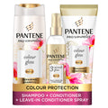 Pantene Colour Gloss Hair Care Set - Biotin Shampoo, Conditioner & Spray