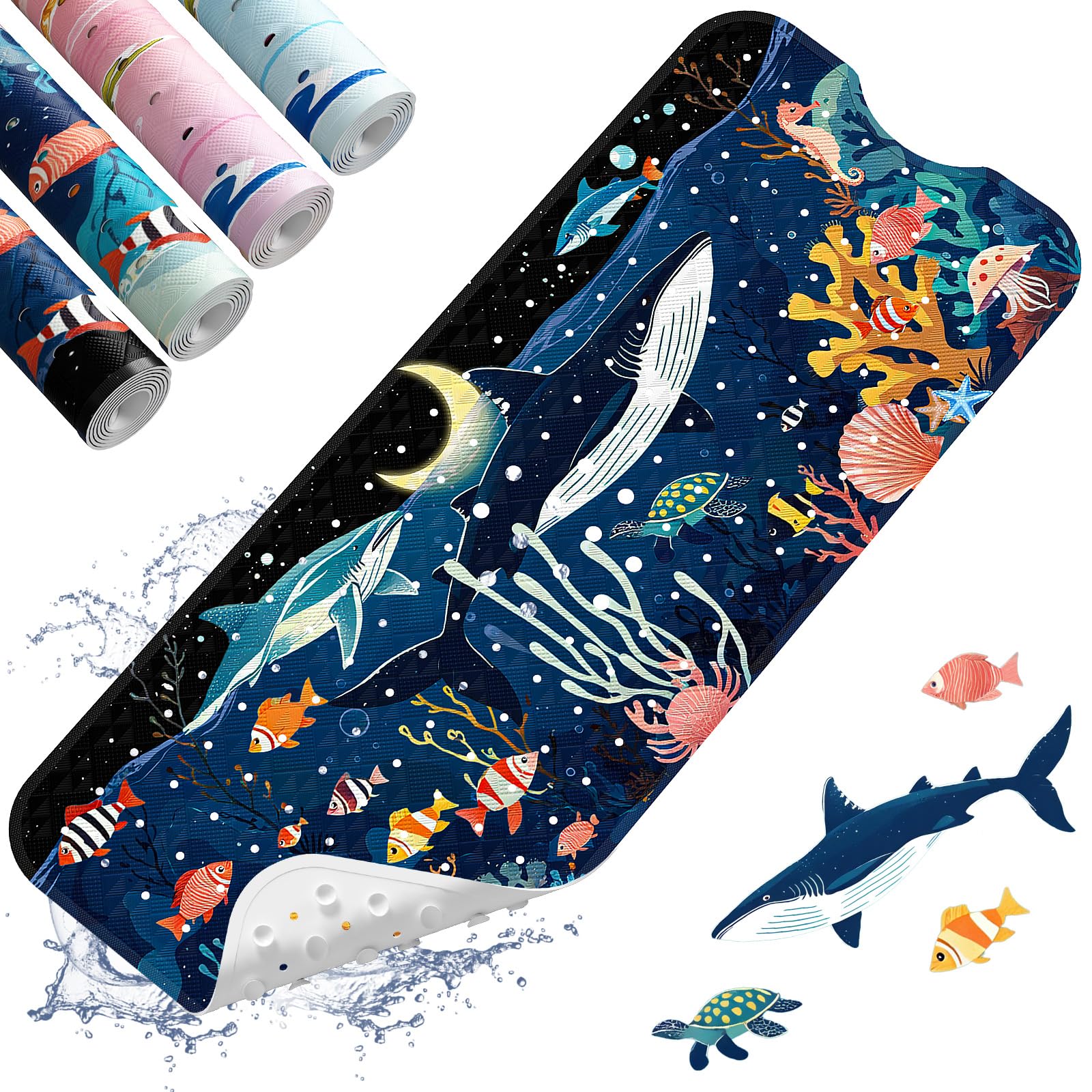 XIYUNTE Kids Bath Mat – Non Slip Anti Mould Cartoon Baby Shower Mat, 100x40cm