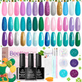 Beetles Mermaid Mantra Gel Nail Polish Set – 20 Colors with Base & Top Coat