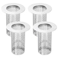304 Stainless Steel Shower Drain Strainer Hair Catcher, 4 Pack