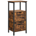 VASAGLE Bathroom Floor Cabinet | Slim Storage Unit with 2 Drawers, Rustic Brown