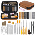 ENCHOL 45Pcs Leather Sewing Kit | Upholstery Repair Set with Waxed Thread