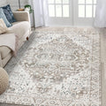Famibay Vintage Area Rug | 160x230 Machine Washable Non-Slip Carpet