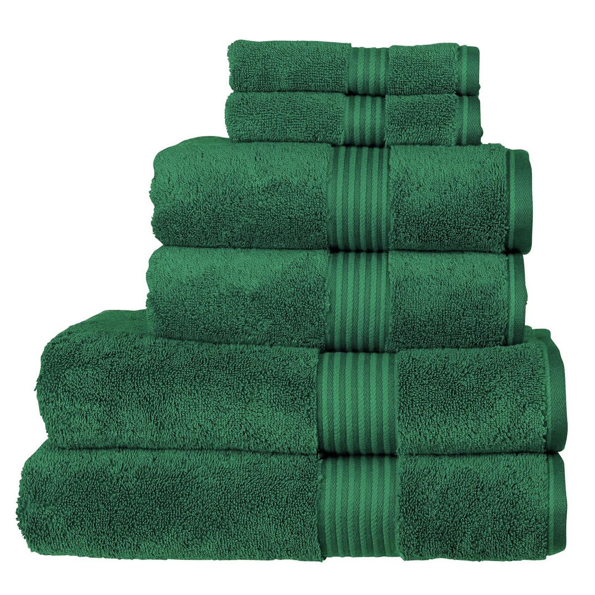 Christy Supreme Hygro 6-Piece Towel Set | 650GSM Supima Cotton | Spruce Green