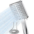 VOXON High Pressure Square Shower Head Set | 6 Spray Modes | Silver