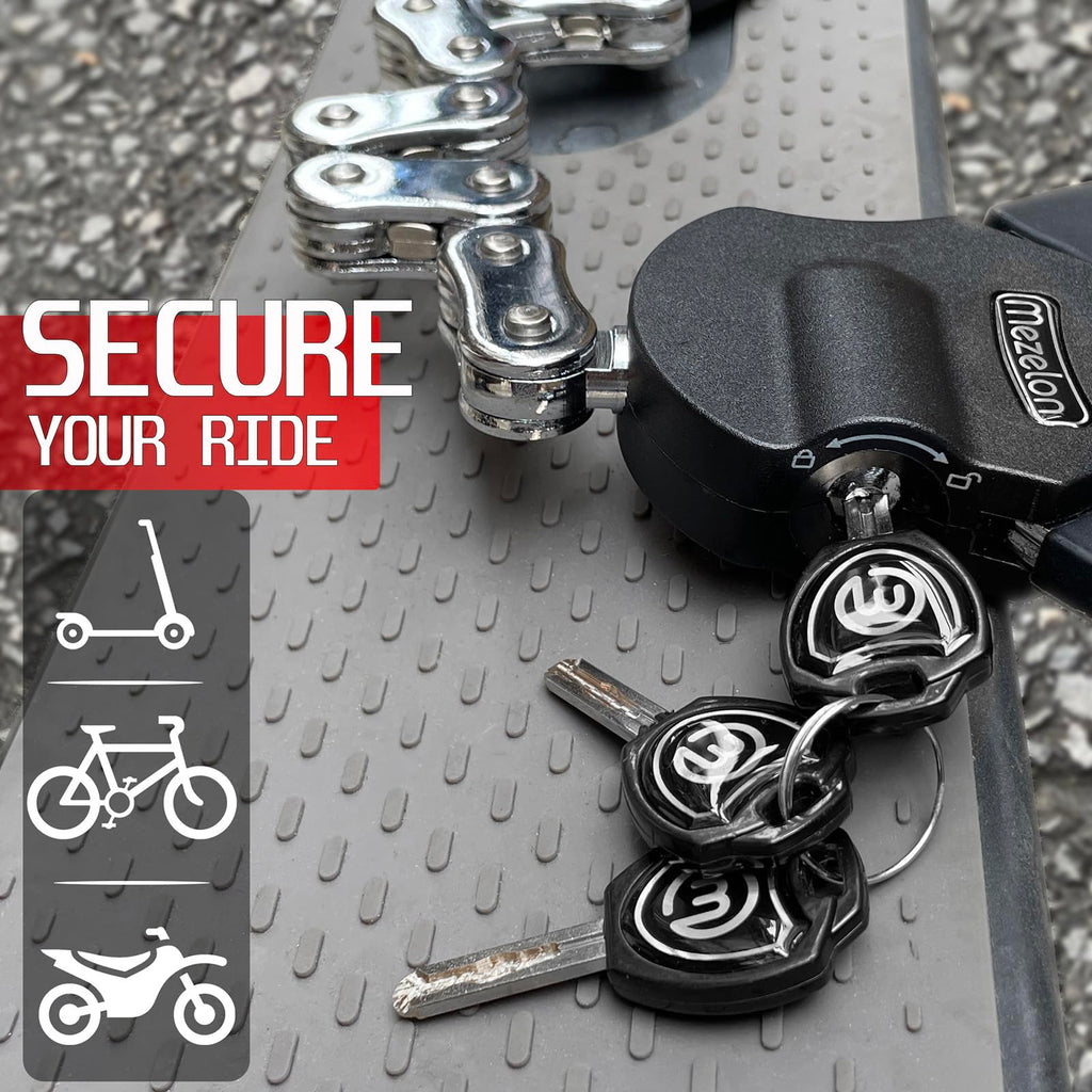 Mezelon Anti-Theft Handcuff Lock for Electric Scooters with Waterproof Bag