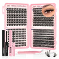 Sixstarhair DIY Eyelash Extension Kit - 448Pcs Wispy Cluster Lashes