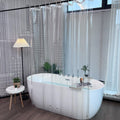 EurCross Clear PEVA Shower Curtain Liner | Mildew Resistant & Weighted