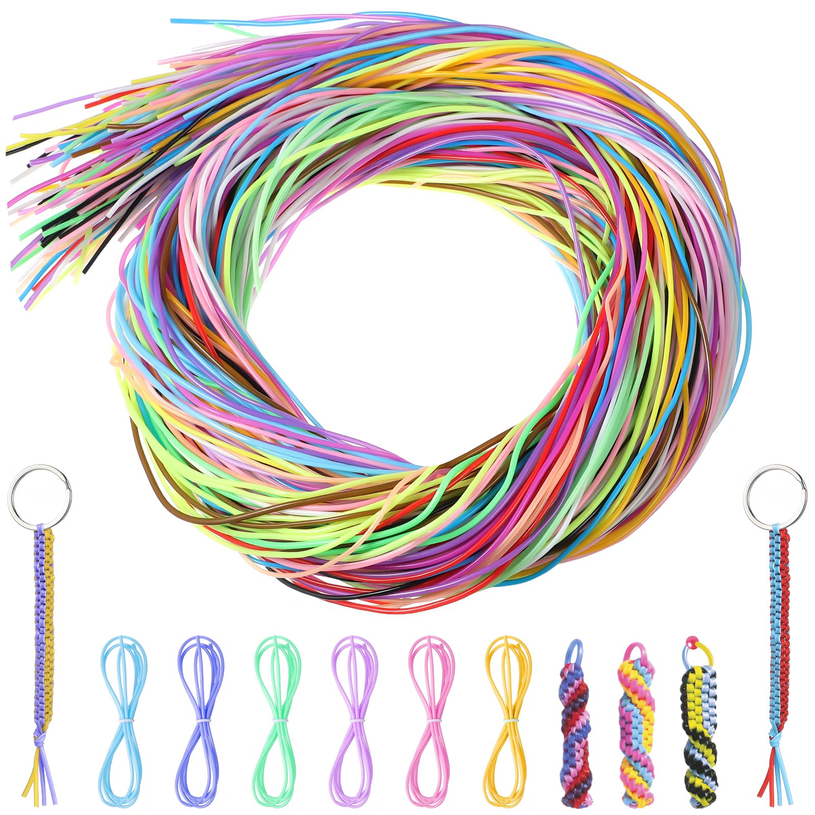 Jolof Store Scoobies Strings - 200 PCS Plastic Lacing Cord in 20 Colors
