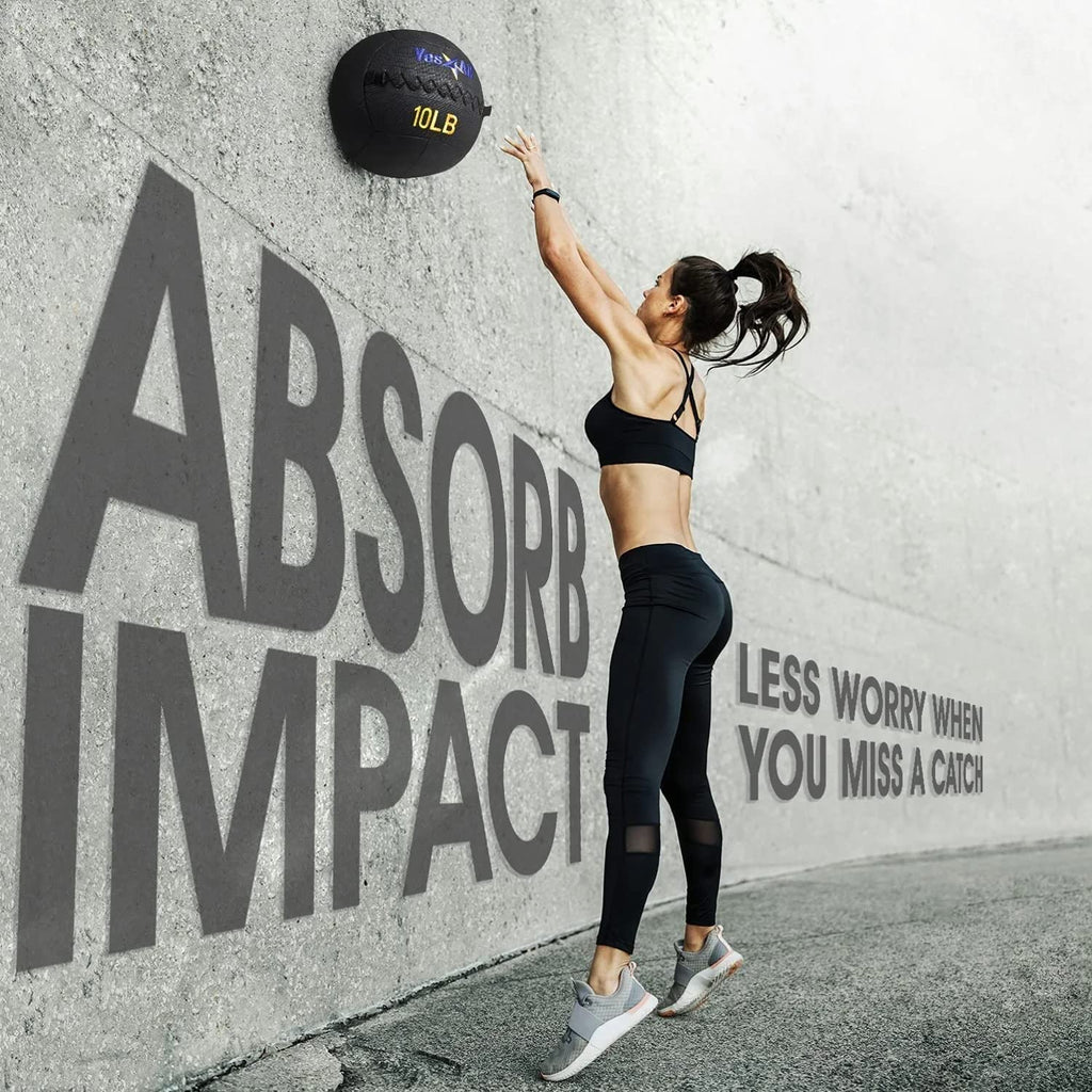Yes4All Wall Ball – 5.4kg Soft Medicine Ball for CrossFit, Black