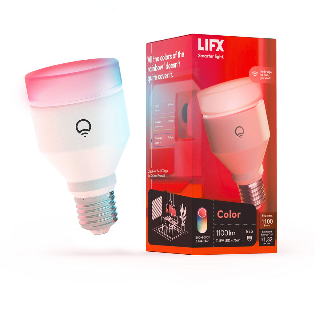 LIFX Color A19 Smart LED Bulb | 1100 Lumens Wi-Fi RGBW Light