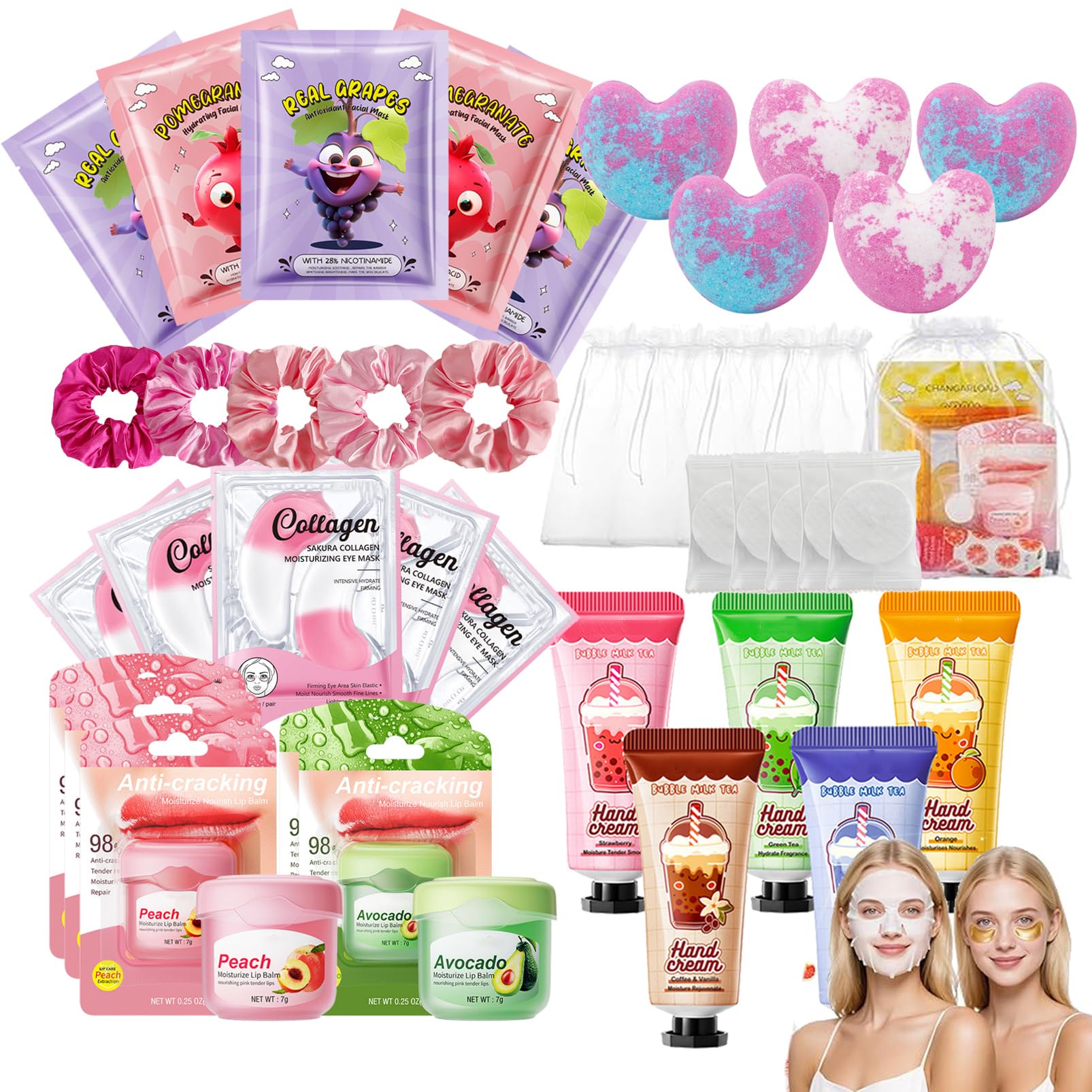 Jolof Store Spa Party Supplies for Girls – 40pc Sleepover Skincare Kit