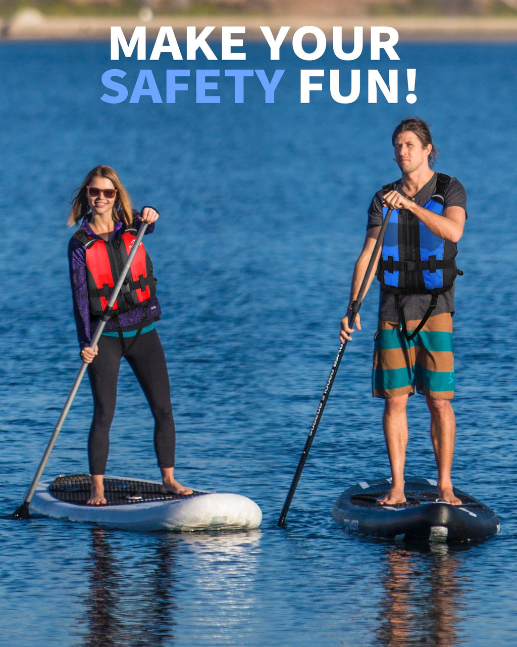 Owntop Adult Buoyancy Aid - Foam Kayak & Paddleboard Vest with Crotch Strap