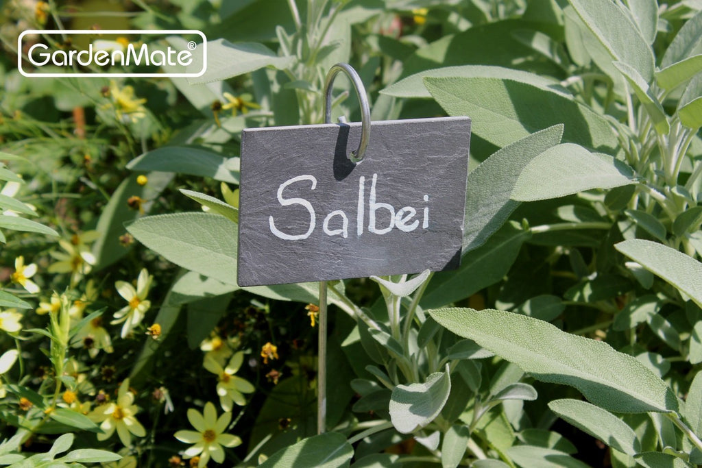 GardenMate Slate Plant Labels - Set of 10 Weatherproof Garden Markers