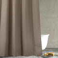 Popkozzi Taupe Waffle Shower Curtain | Heavy Duty Textured Fabric - 72x72
