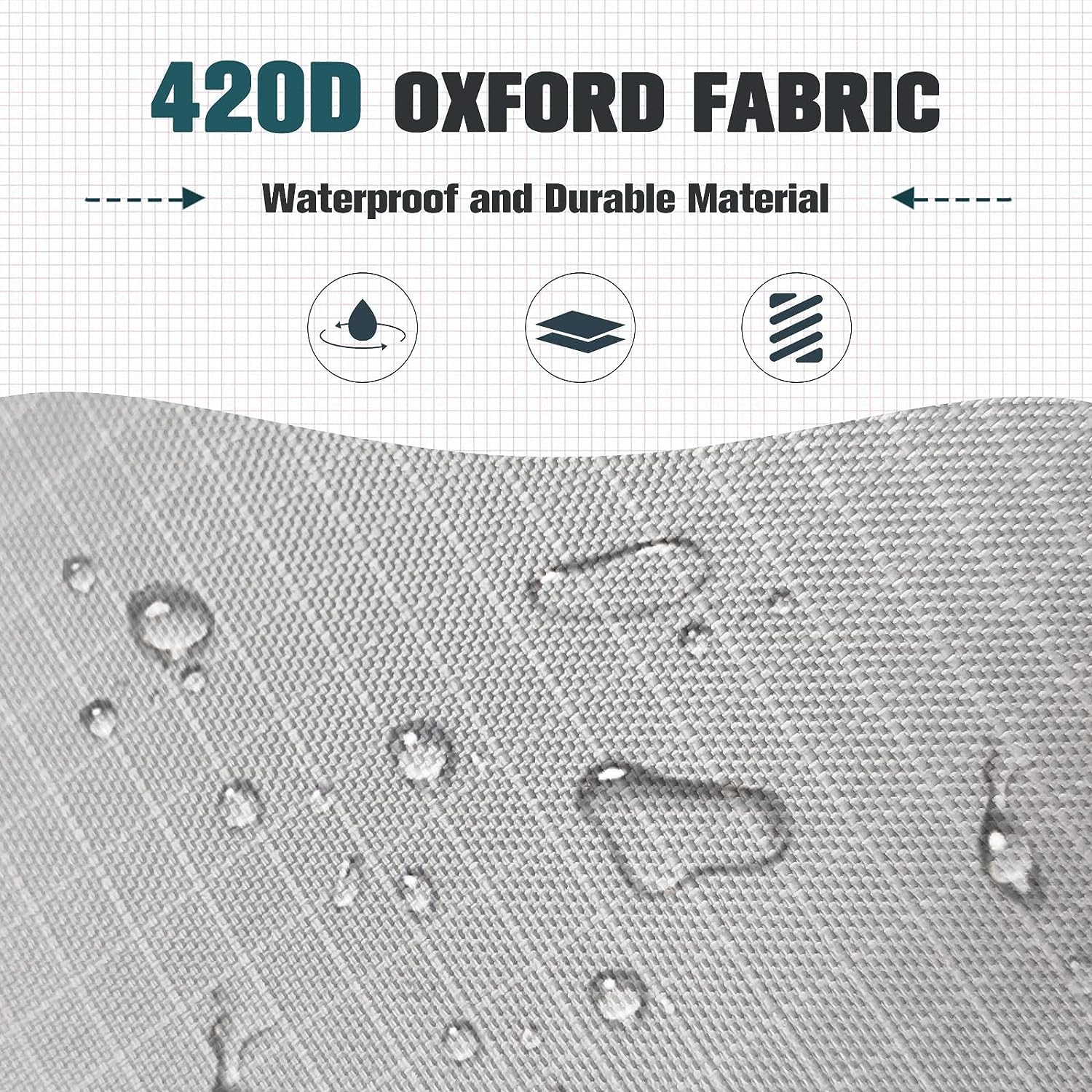 Double Egg Chair Cover | 420D Waterproof Oxford – Grey